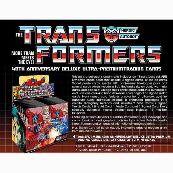 2024 Transformers 40th Anniversary Deluxe Ultra Premium Trading Cards Hobby